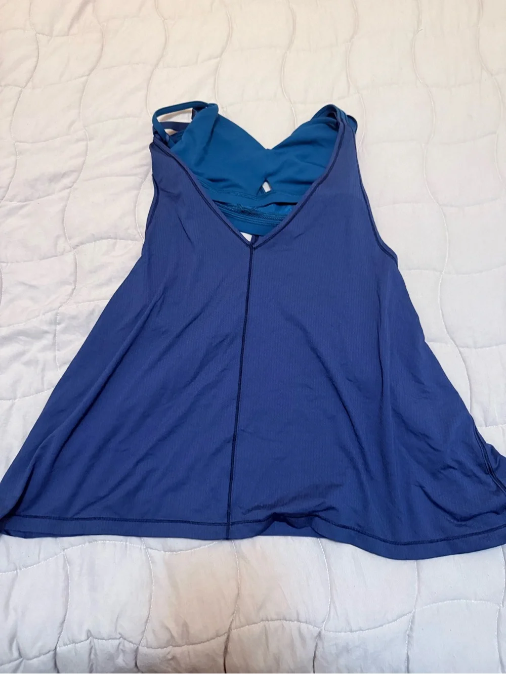lululemon athletica Navy & Teal Layered V-Neck Strappy Tank